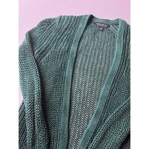 Banana Republic 100% Italian Linen Open Knit Cardigan Forest Green  Minimalist